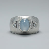 Star Sapphire & Diamond Ring