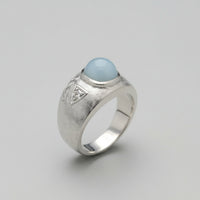 Star Sapphire & Diamond Ring