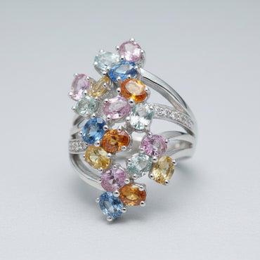 Oval Sapphire & Diamond Statement Ring