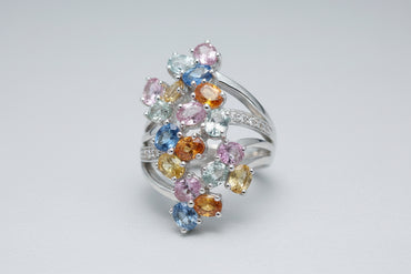 Oval Sapphire & Diamond Statement Ring