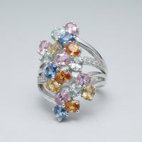 Oval Sapphire & Diamond Statement Ring