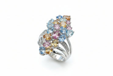 Oval Sapphire & Diamond Statement Ring