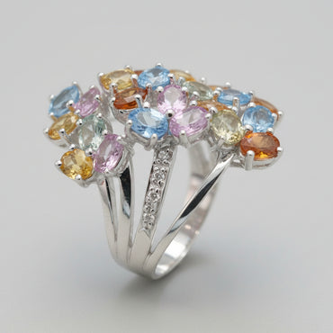 Oval Sapphire & Diamond Statement Ring