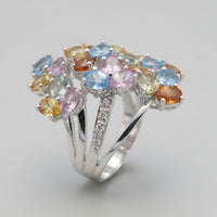 Oval Sapphire & Diamond Statement Ring