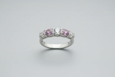 Sapphire & Diamond Five-Stone Ring