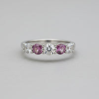 Sapphire & Diamond Five-Stone Ring