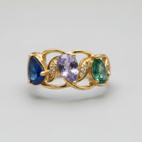 Multi-Gemstone Pear-Cut Band