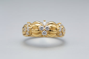 White Sapphire Cluster Ring