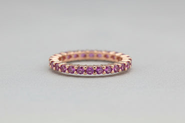 Pink Sapphire Stackable Band