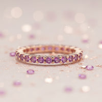Pink Sapphire Stackable Band