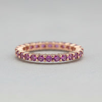 Pink Sapphire Stackable Band