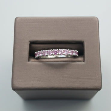 Pink Sapphire Eternity Band