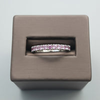Pink Sapphire Eternity Band