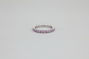 Pink Sapphire Eternity Band