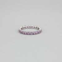 Pink Sapphire Eternity Band