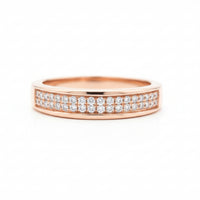 Double-Row Diamond Wedding Band