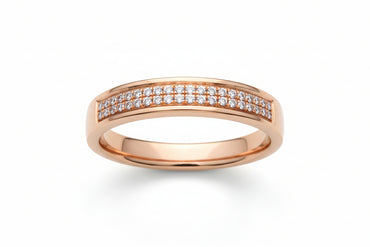Double-Row Diamond Wedding Band