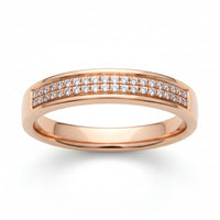 Double-Row Diamond Wedding Band