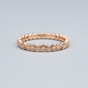 Vintage-Style Diamond Stacking Band