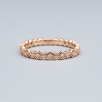 Vintage-Style Diamond Stacking Band