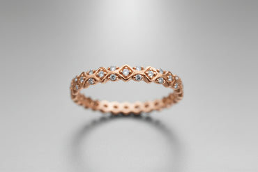 Vintage-Style Diamond Stacking Band