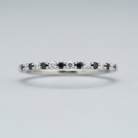 Alternating Black & White Diamond Band