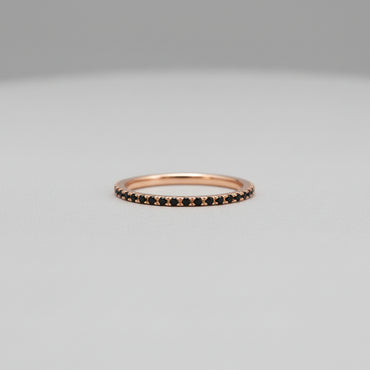 Midnight Rose Petite Diamond Band