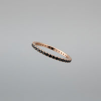 Midnight Rose Petite Diamond Band