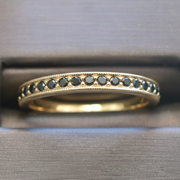 Golden Noir Milgrain Band