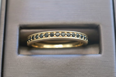 Golden Noir Milgrain Band