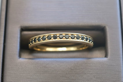 Golden Noir Milgrain Band