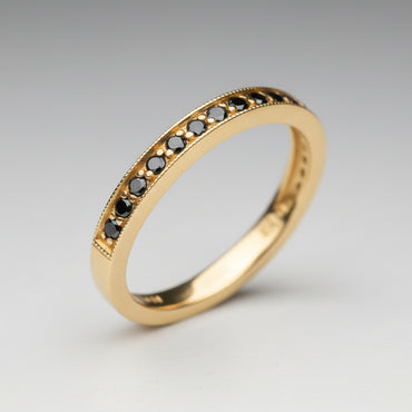 Golden Noir Milgrain Band