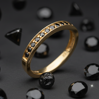 Golden Noir Milgrain Band