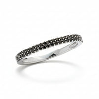Midnight Pavé Double-Row Band