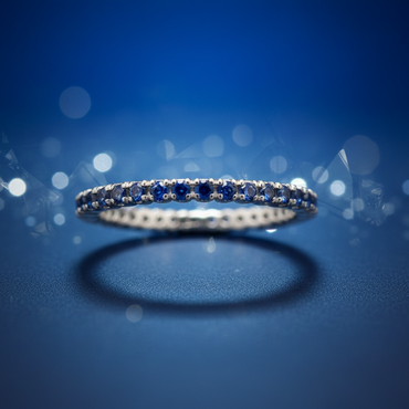 Azure Horizon Sapphire Band