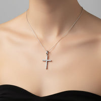 Petite Shared-Prong Cross Pendant