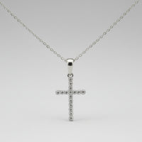Petite Shared-Prong Cross Pendant