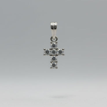 Petite Shared-Prong Cross Pendant