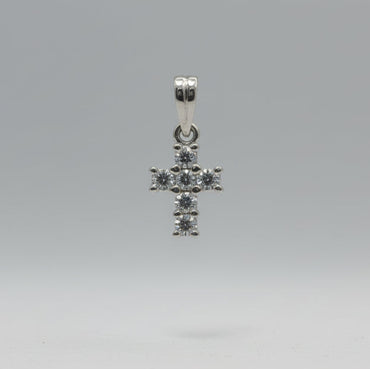 Petite Shared-Prong Cross Pendant
