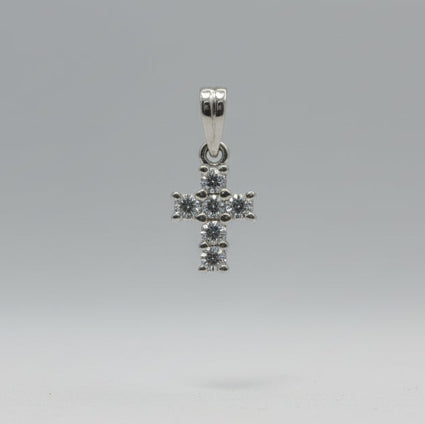 Petite Shared-Prong Cross Pendant