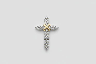 Diamond "Wrapped" Journey Cross Pendant