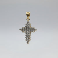 Shared-Prong Cross Pendant