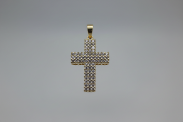 Classic Shared-Prong Cross Pendant