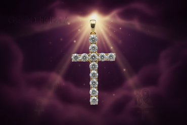 Shared-Prong Cross Pendant