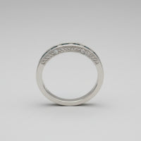 Blue & White Diamond Alternating Band