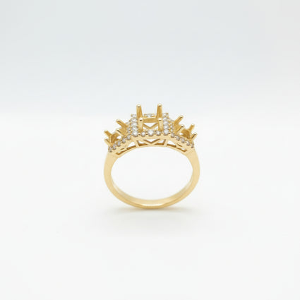 Radiant Three-Stone Diamond Semi-Mount