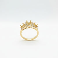 Radiant Three-Stone Diamond Semi-Mount