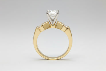 Two-Tone Princess Diamond Semi-Mount