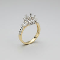 Round & Baguette Wedding Set