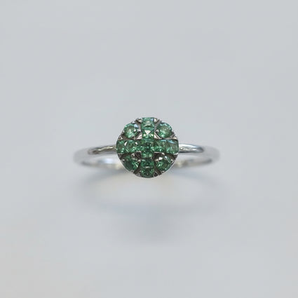 Tsavorite Cluster Ring